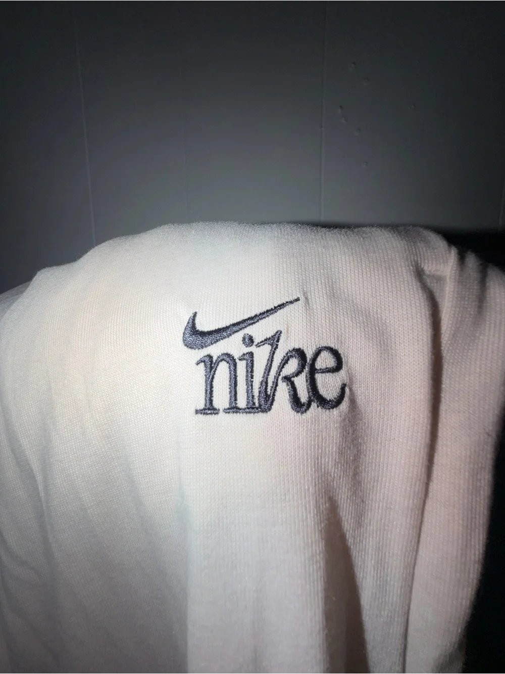 Women Nike Cream Sweatpant Joggers with Script Logo Size S